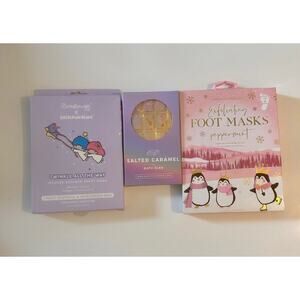 Bath Slab Salted Caramel, Peppermint Foot Masks &‎ Face Mask